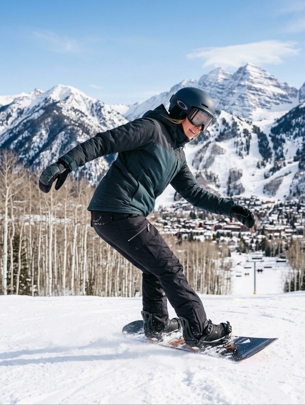 Burton Womens Black Cargo Snow Pants with Zippered Pockets